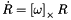 \begin{equation*} \dot{R} = \left[\omega\right]_{\times} R \end{equation*}